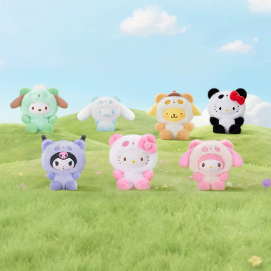 Sanrio Family Colorful Panda Plush pendant Blind Box