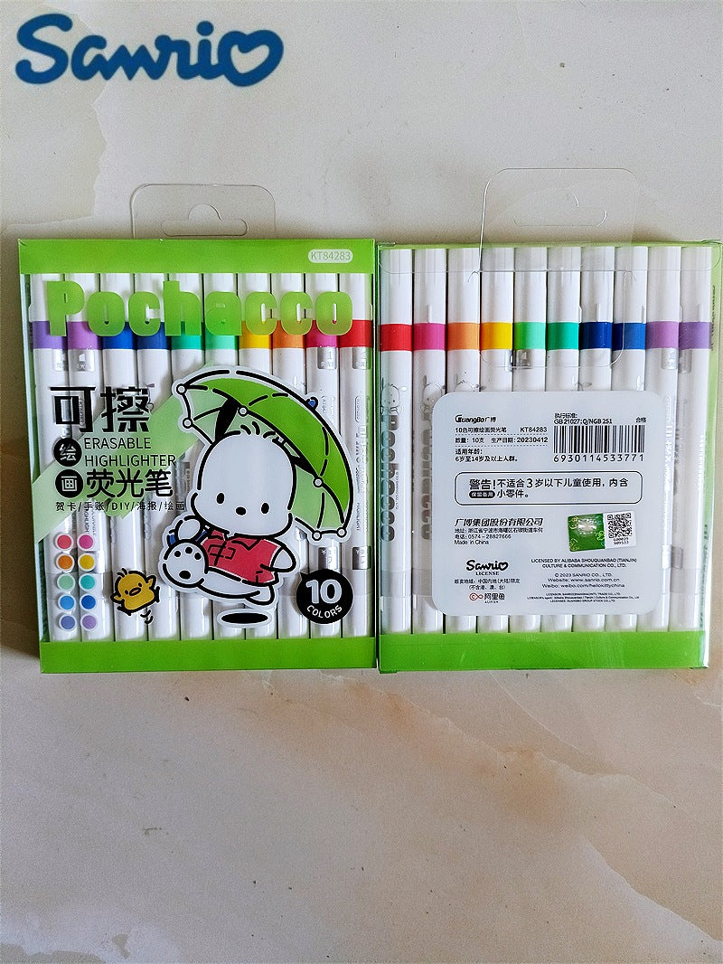 Pochacco 10 Colors Erasable Painting Highlighters set