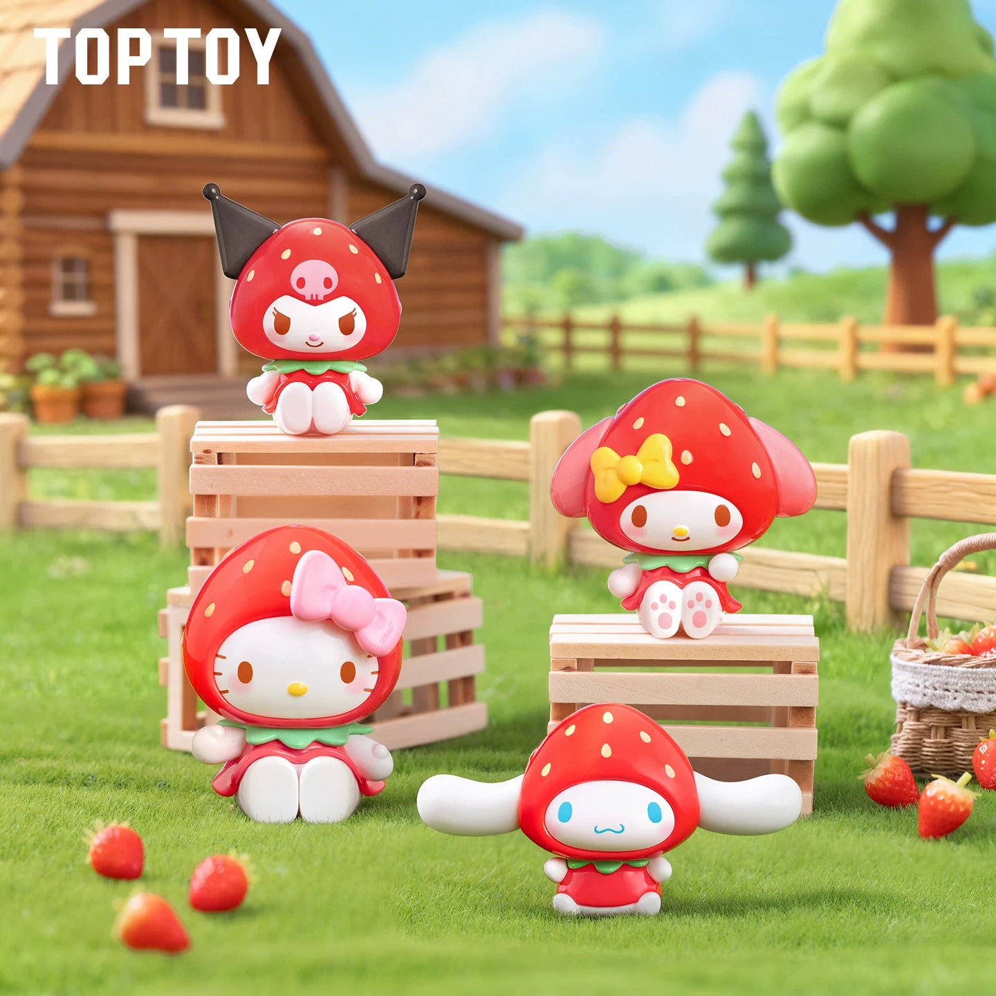 Sanrio Stawberry Candy Series Mini Vinyl Keychain Pendant Blind Box