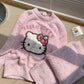 Hello Kitty  fuzzy Long Sleeve Lounge wear  Pajama Set