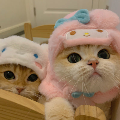 Sanrio Fluffy Headwear For Pets,cute cat hat – Joykawaii