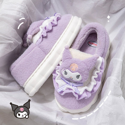 Sanrio Fluffy Plush Slippers House Slippers Winter Slippers for Women