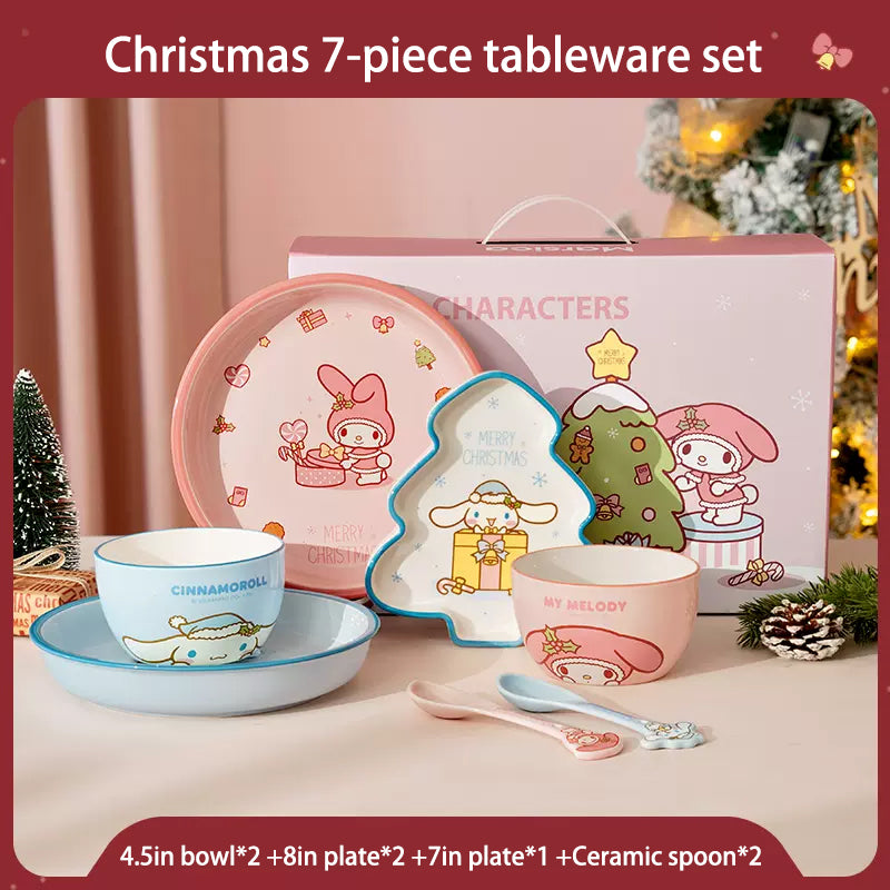 Cinnamoroll and My melody Christmas tableware set