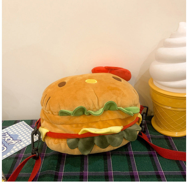 hello kitty hamburger backpack Hello Kitty Hamburger Plush Bag – Joykawaii