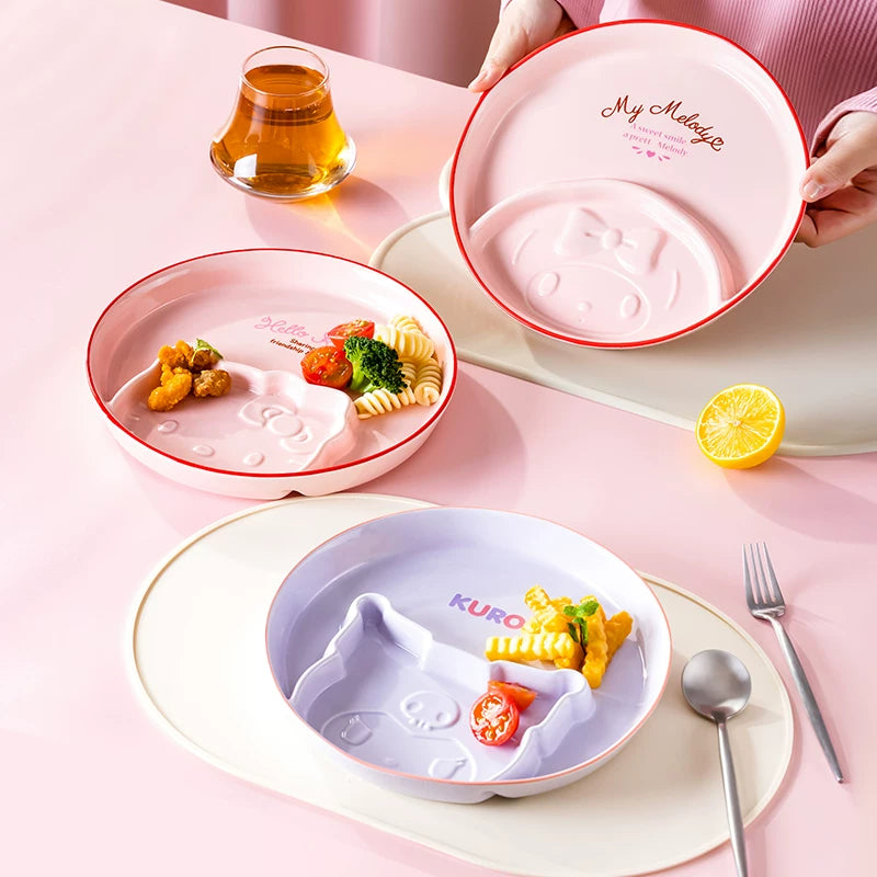 Sanrio Characters Ceramic Divided Plate 9inch