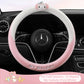 Sanrio  My Melody Cinnamoroll  Fuzzy Plush Soft Car Steering Wheel Cover (Standard 14.5" - 15")