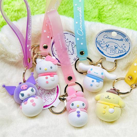 Sanrio snowman keychain