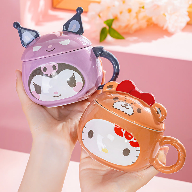 Sanrio Ceramic cup with lid 450ml