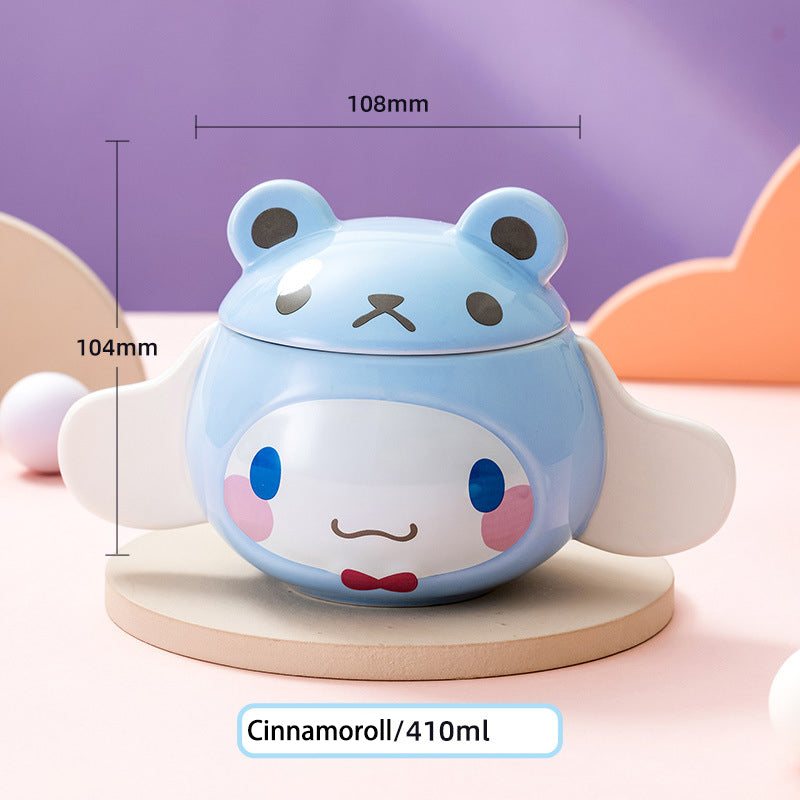 Sanrio Ceramic cup with lid 450ml