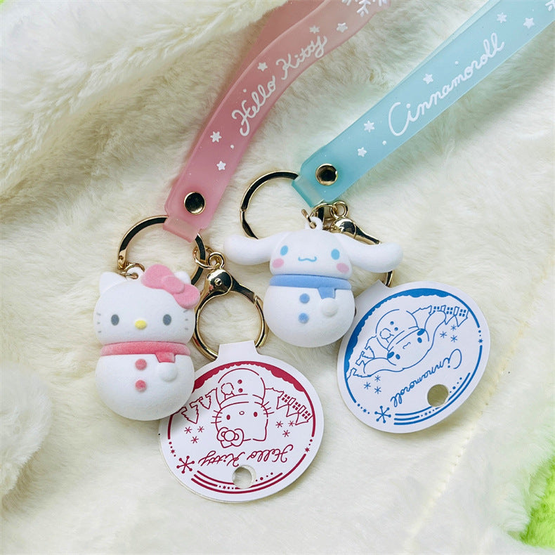 Sanrio snowman keychain