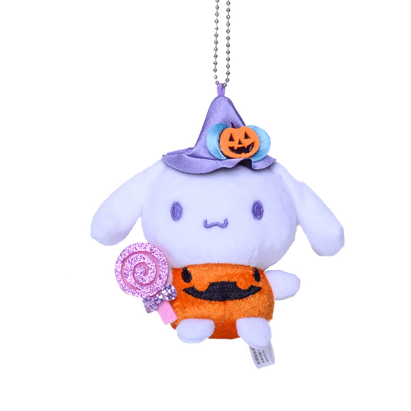 Cinnamoroll/Pochacco Halloween Pumpkin Plushie Keychain