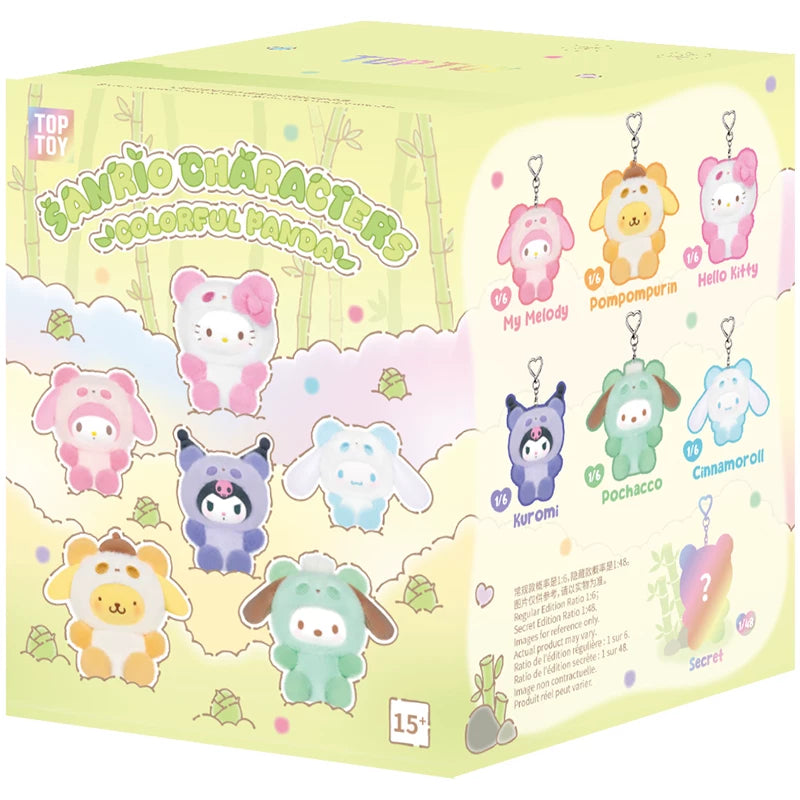 Sanrio Family Colorful Panda Plush pendant Blind Box