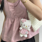 Pink Skirt hellokitty plush keychain