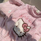 Hello Kitty  fuzzy Long Sleeve Lounge wear  Pajama Set