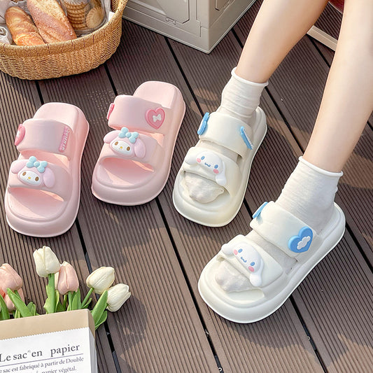 Sanrio Sandals Double Strap Waterproof EVA Chunky Slides