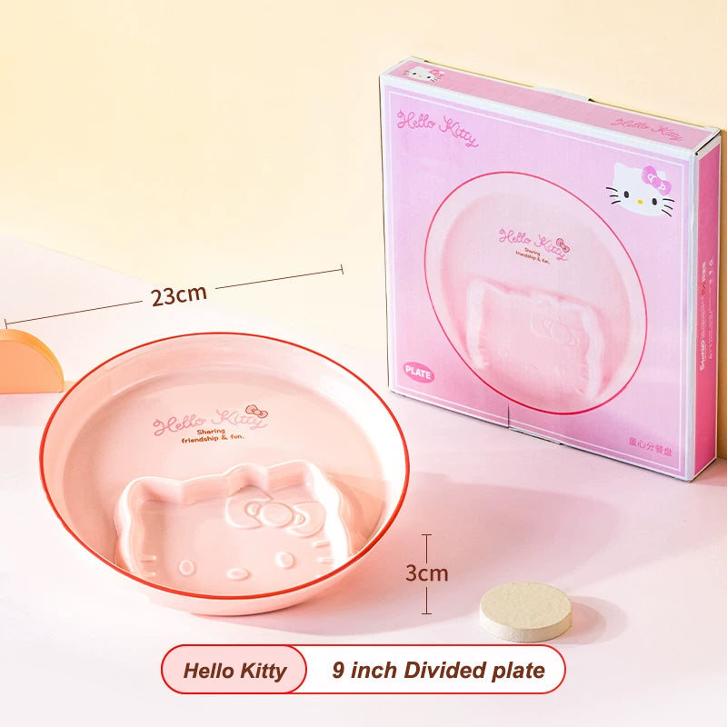 Sanrio Characters Ceramic Divided Plate 9inch