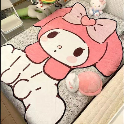 Hello Kitty lichtdeken 130x150 cm - Sanrio gloed in het donker - zacht Hello Kitty lichtdeken 130x150 cm - Sanrio gloed in het donker - zacht