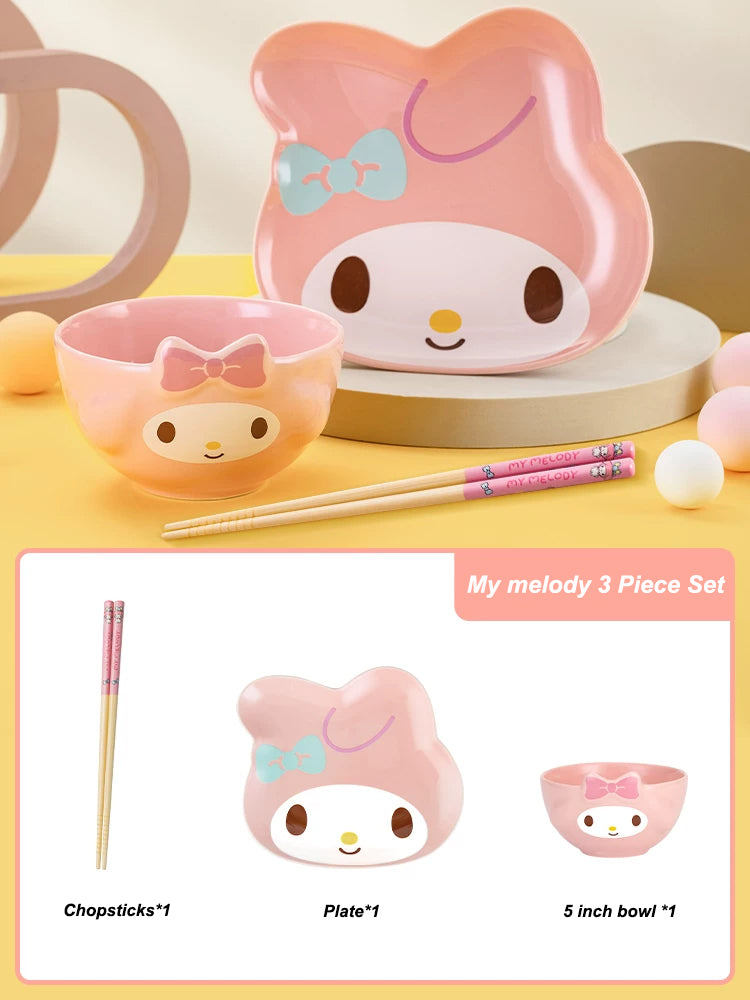 Sanrio Characters Ceramic Bowl and Plate