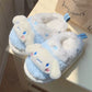 Sanrio plush fuzzy slippers home shoes