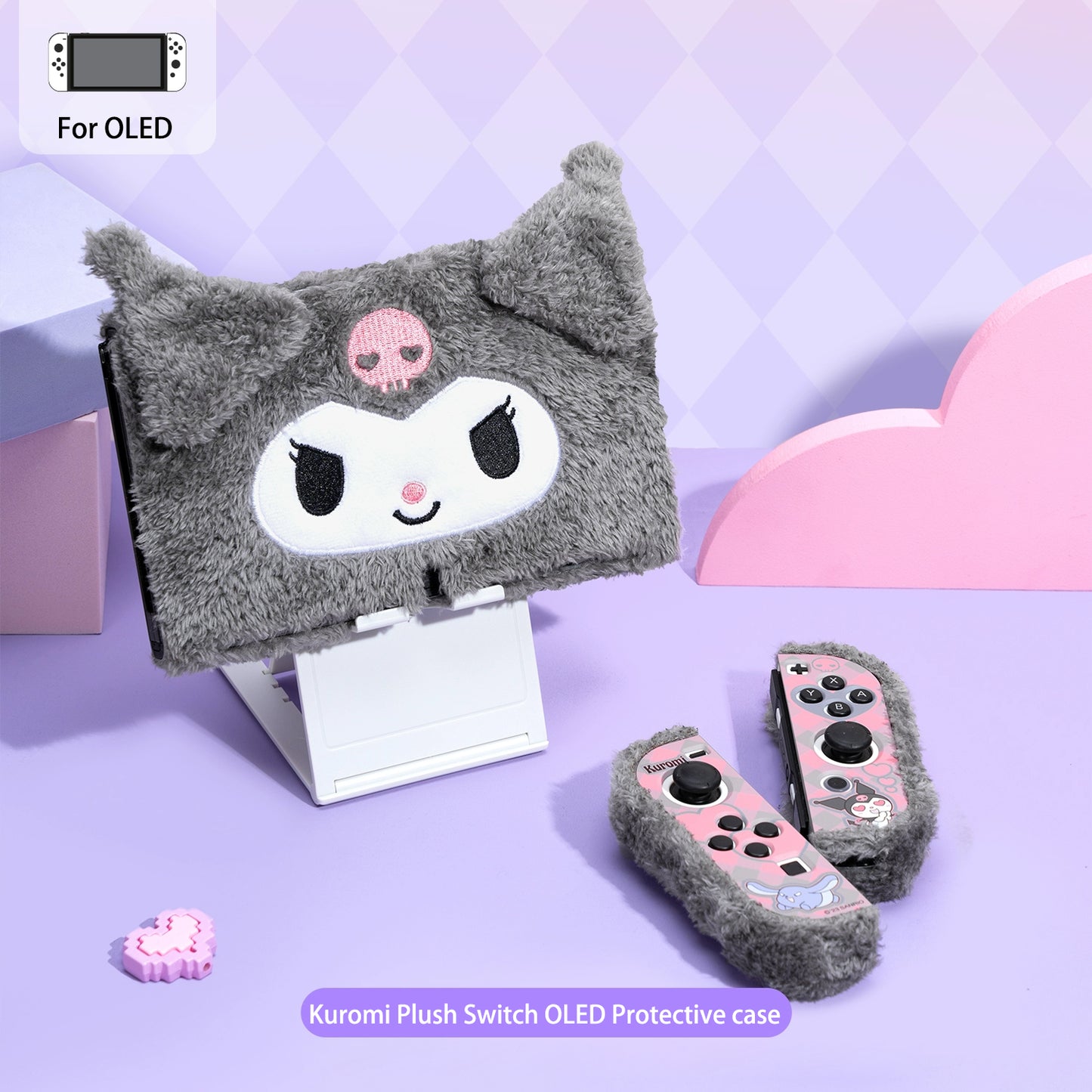 Kuromi Plush Switch OLED Protective case