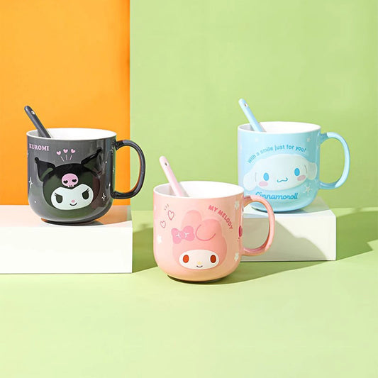 Sanrio mugs with spoon 460ml