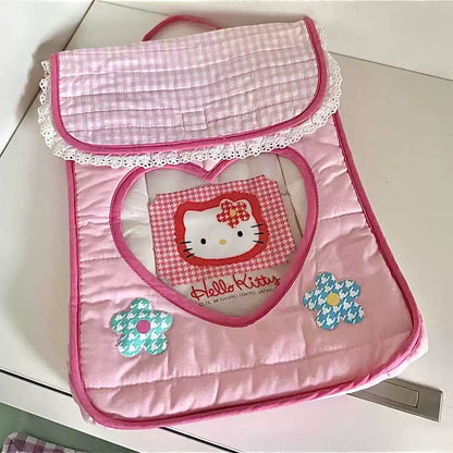 Hello Kitty Houndstooth Storage Bag Hanging Bag