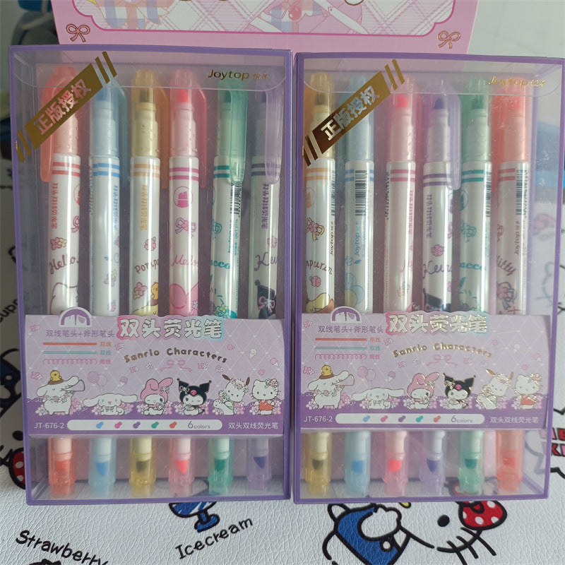 Sanrio double-ended highlighters set