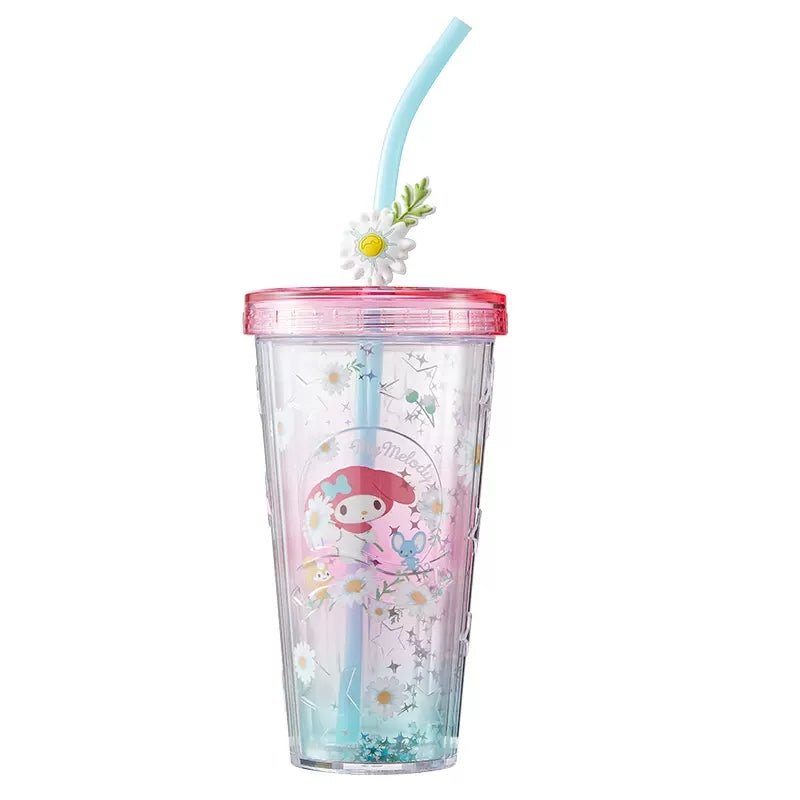 Sanrio Flower Party Series Straw Cup 420ml