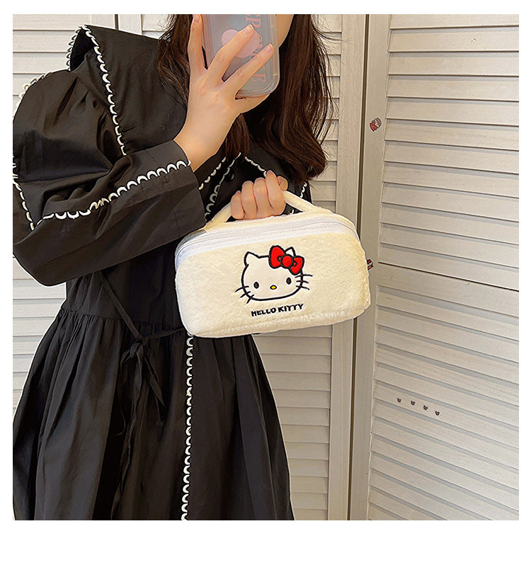 Sanrio Plush cosmetic bag large capacity