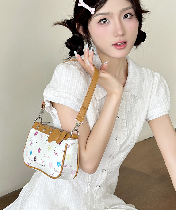 Hello kitty Shoulder Crossbody Bags Y2K  Handbag Evening Armpit Handle Purse