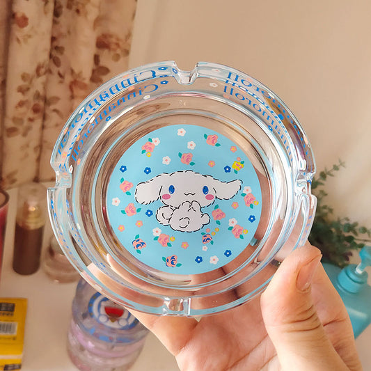 Sanrio glass ashtray