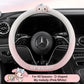 Sanrio  My Melody Cinnamoroll  Fuzzy Plush Soft Car Steering Wheel Cover (Standard 14.5" - 15")