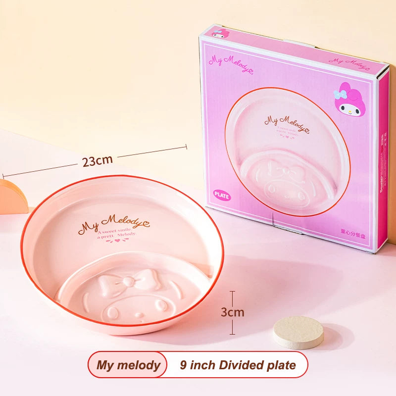 Sanrio Characters Ceramic Divided Plate 9inch
