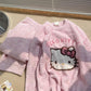 Hello Kitty  fuzzy Long Sleeve Lounge wear  Pajama Set