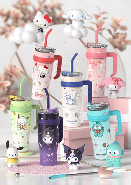 Sanrio Character Vacuum Cup with Straw Handle 1200ml – Joykawaii