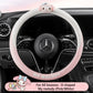 Sanrio  My Melody Cinnamoroll  Fuzzy Plush Soft Car Steering Wheel Cover (Standard 14.5" - 15")