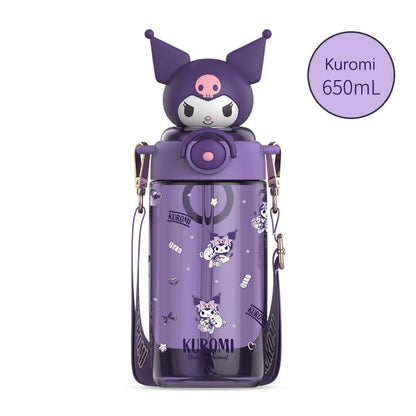 Sanrio Water Bottle with Shoulder Strap （650ml）