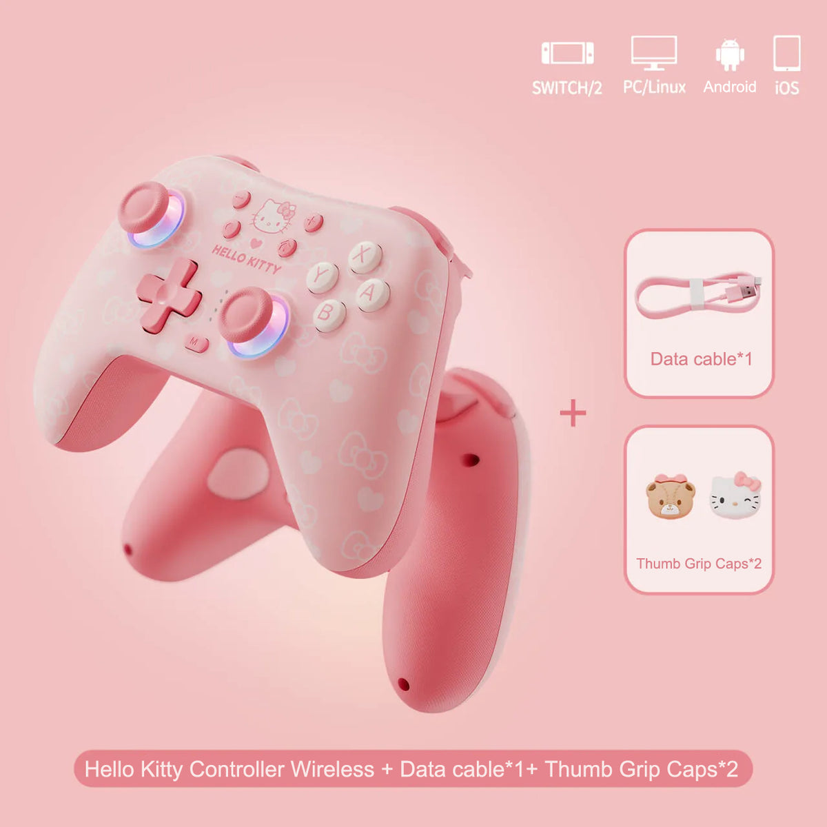Hello Kitty Switch Controller Wireless for Switch 2/1/OLED/Lite PC