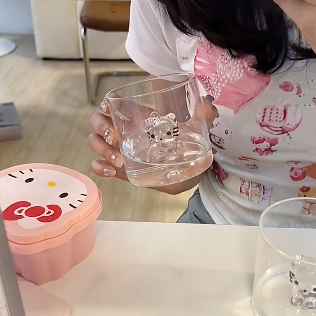 3D Hello Kitty Glass cup