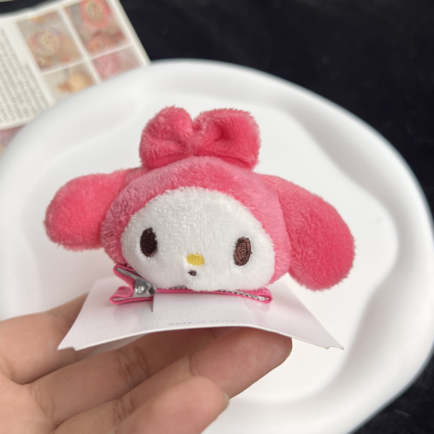 Sanrio plush hairpin