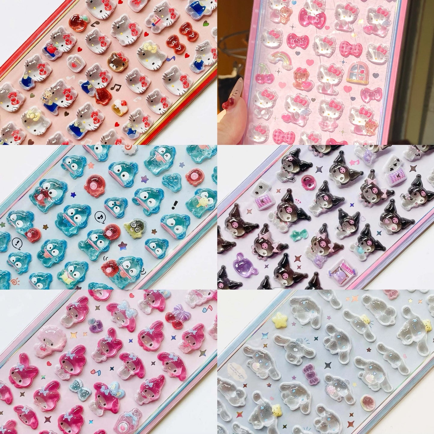 Sanrio Bonbon Drop Seal 3D Sticker Crystal 3D DIY Decoration Stickers