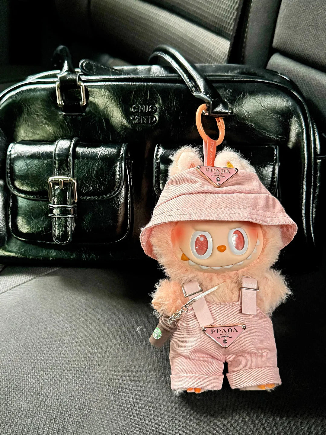 Labubu Outfit Fashion Dress Hat + Pants + Bag (No doll)