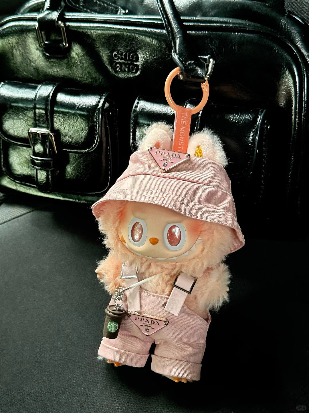 Labubu Outfit Fashion Dress Hat + Pants + Bag (No doll)