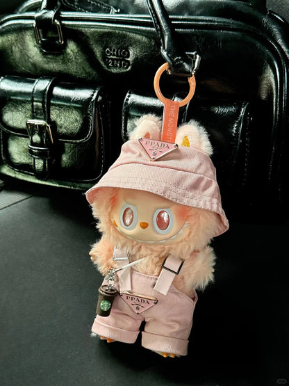Labubu Outfit Fashion Dress Hat + Pants + Bag (No doll)