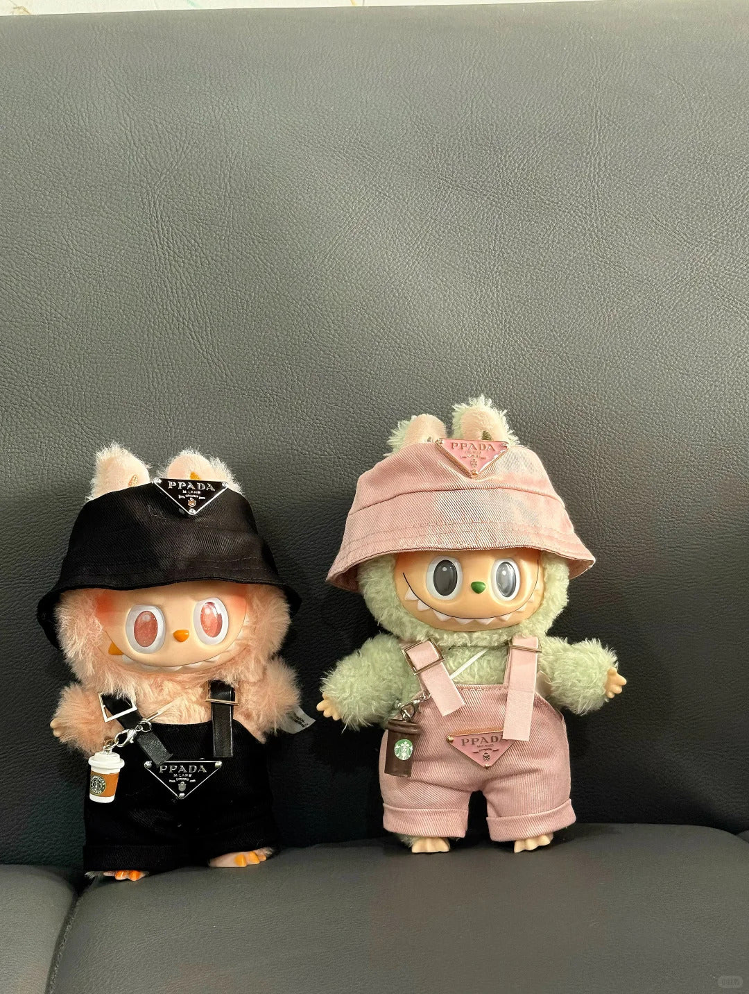 Labubu Outfit Fashion Dress Hat + Pants + Bag (No doll)
