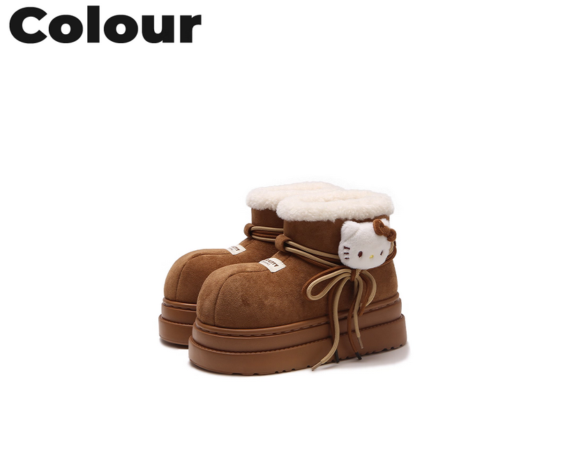 Hello Kitty Winter Snow Boots Cute Fluffy Boots Shoes