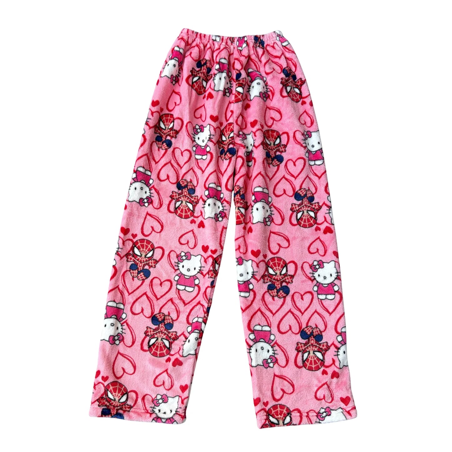 Hello Kitty  Fuzzy  Spiderman Pajama Pants
