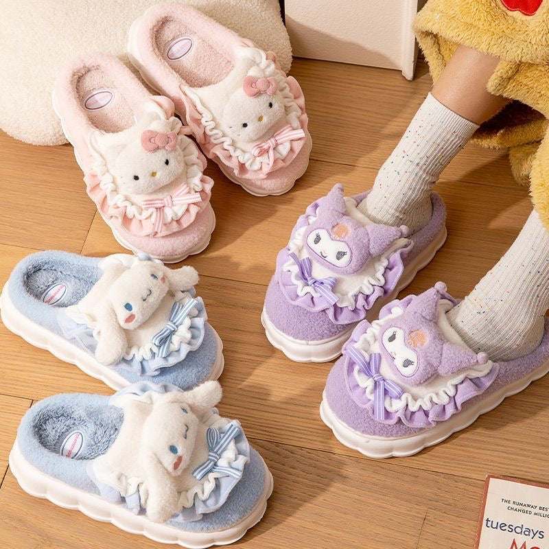 Fuzzy best sale girl slippers