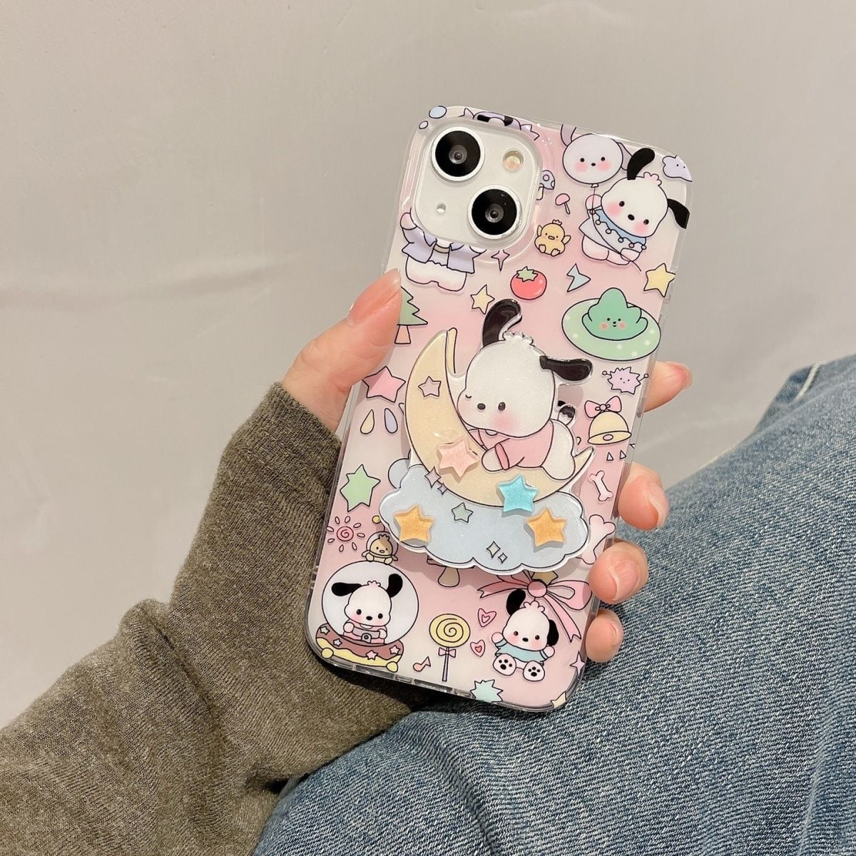 Pochacco Phone Case with Pop Socket