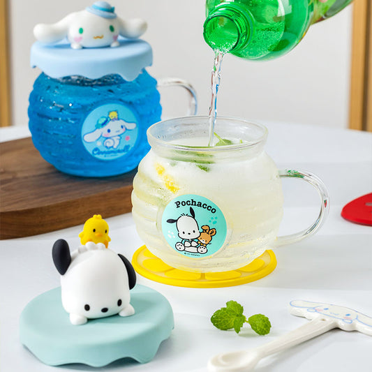 Sanrio honey pot glass cup 420ml